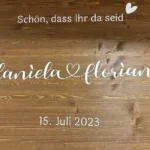 Willkommensschild personalisiert