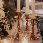 Kerzenhalter Set gold