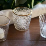 Teelichtglas Gold