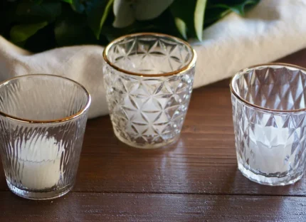 Teelichtglas Gold